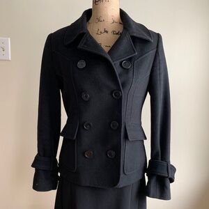 Andrew Marc NY black wool blend jacket coat